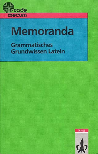 Memoranda. Grammatisches Grundwissen Latein: Klasse 7-12 von Klett
